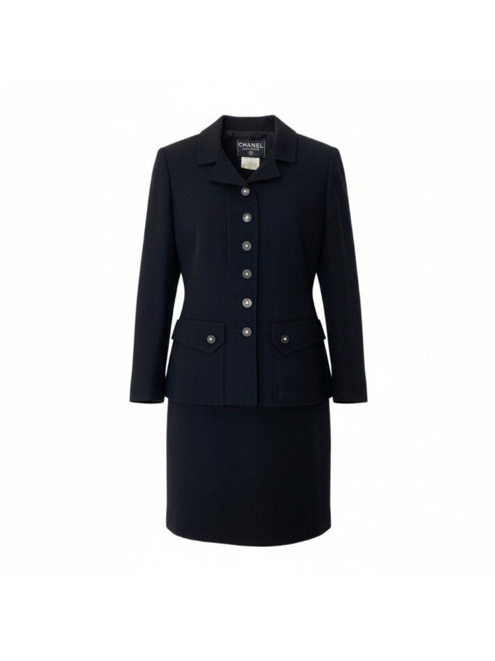 Chanel C Vintage Skirt Set Tailored Jacket